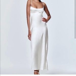 Zara satin effect cut out dress